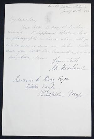 Handwritten letter signed by John C. Fremont