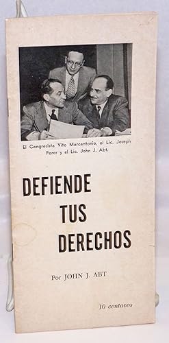 Imagen del vendedor de Defiende tus derechos a la venta por Bolerium Books Inc.