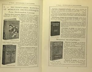 Catalogue de la librairie Larousse - dictionnaires publications encyclopédiques littérature générale