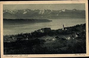 Bild des Verkufers fr Ansichtskarte / Postkarte Starnberg in Oberbayern, Panorama, See, Berge zum Verkauf von akpool GmbH