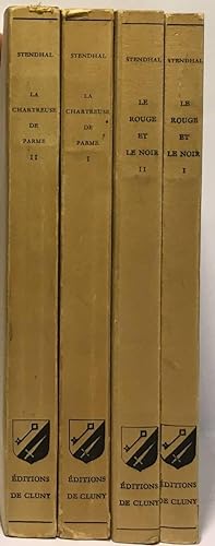 Seller image for La chartreuse de Parme (2 tomes) + Le rouge et le noir (2 tomes) --- 4 volumes for sale by crealivres