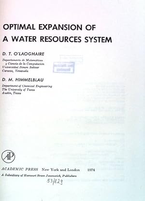 Bild des Verkufers fr Optimal Expansion of a Water Resources System. Water pollution series of monographs. zum Verkauf von books4less (Versandantiquariat Petra Gros GmbH & Co. KG)