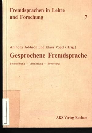 Image du vendeur pour Gesprochene Fremdsprache Beschreibung, Vermittlung, Bewertung 7 mis en vente par Antiquariat Bookfarm