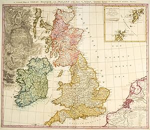 GROSSBRITANNIEN. - Karte. "Magna Britannia complectens Anglia, Scotiae et Hiberniae Regna".