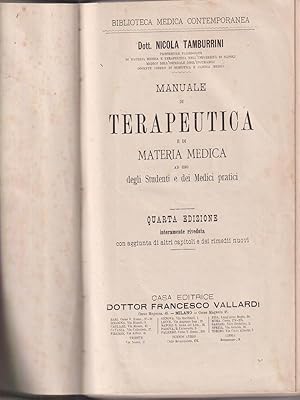 Seller image for Manuale di terapeutica e di materia medica for sale by Librodifaccia