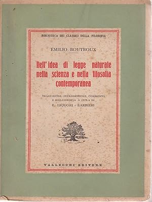 Imagen del vendedor de Dell'idea di legge morale nella scienza e nella filosofia contemporanea a la venta por Librodifaccia