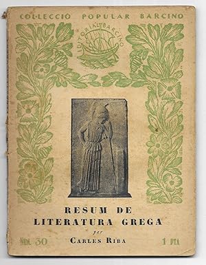 Resum de Literatura Grega. Col-lecció Popular Barcino nº 30