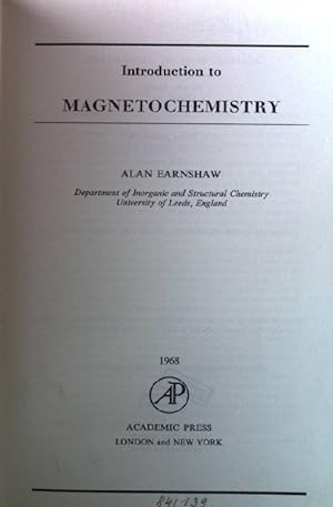 Introduction to magnetochemistry.