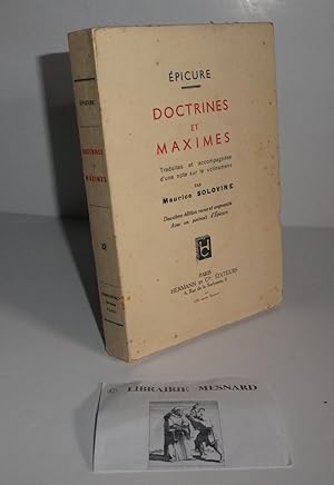 Doctrines et maximes, traduites et accompagnées d'une note sur le Clinamen. Deuxième éition revue...