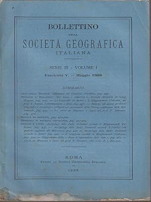 Bollettino della societa' geografica italiana Serie III/Volume I- Fasc V-Maggio 1888
