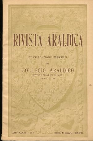 RIVISTA del Collegio Araldico (Rivista Araldica). Anno XXXV - 1937. Fascicoli: 1, 5, 6.