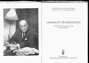 Imagen del vendedor de Jaroslaw Iwaszkiewicz a la venta por Librairie Lettres Slaves - Francis