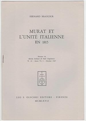 Murat et l'unité italienne en 1815.