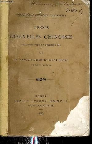 Imagen del vendedor de Trois nouvelles chinoises - Collection Bibliothque orientale elzvirienne a la venta por Le-Livre