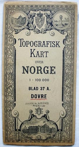 Image du vendeur pour Topografisk Kart over Norge (= Topographical Map of Norway): Blad 37 A - Dovre (Oppland). mis en vente par Dendera