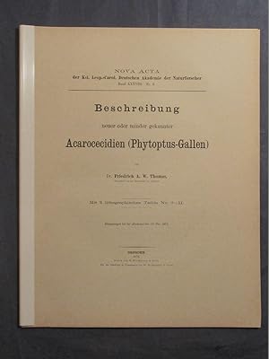 Beschreibung neuer oder minder gekannter Acarocedidien (Phytoptus-Gallen). Mit 3 lithographischen...