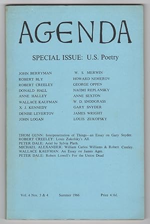 Bild des Verkufers fr Agenda, Volume 4, Numbers 3 & 4 (Summer 1966) - Double Issue : U.S. Poetry zum Verkauf von Philip Smith, Bookseller