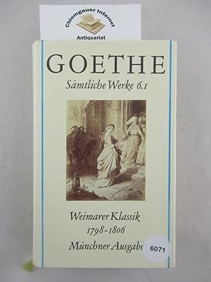 Image du vendeur pour Smtliche Werke nach Epochen seines Schaffens (Mnchner Ausgabe). Herausgegeben von Karl Richter in Zusammenarbeit mit Herbert G. Gpfert, Norbert Miller, Gerhard Sauder, Edith Zehm und anderen. HIER : Band 6,1. Herausgegeben von Victor Lange. mis en vente par Chiemgauer Internet Antiquariat GbR