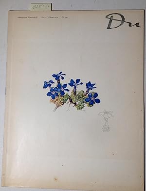 Imagen del vendedor de Du Schweizerische Monatsschrift Nr. 2 Februar 1954 - Botanik von Zrich aus. 14. Jahrgang a la venta por Antiquariat Trger