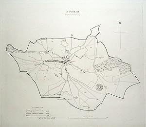 Antique Map BODMIN,CORNWALL, ENGLAND, Street Plan, Dawson Original map 1832