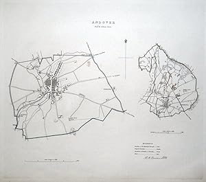 Antique Map ANDOVER, HAMPSHIRE, ENGLAND Street Plan Dawson Original 1832