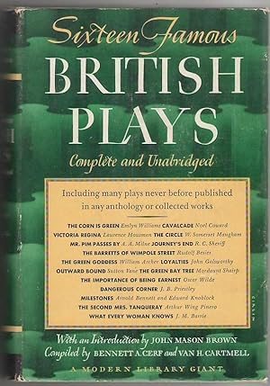 Seller image for Sixteen Famous British Plays for sale by Mystery Cove Book Shop