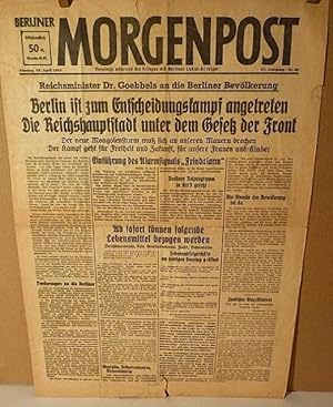 Berliner Morgenpost, vereinigt während des Krieges mit Berliner Lokalanzeiger, 47. Jahrg., Nr. 96...