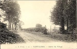 Ansichtskarte / Postkarte Saint James Hauts-de-Seine, Entrée du Village