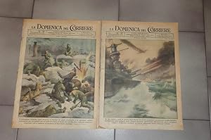 LA DOMENICA DEL CORRIERE - 1945 - numeri 7 (18 febb) e 8 ( 4 marso) , Milano, Corriere della Sera...