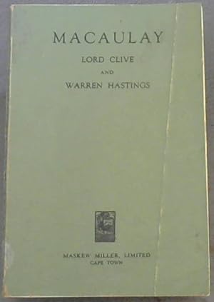 Seller image for Macaulay's Essays on Lord Clive and Warren Hastings for sale by Chapter 1