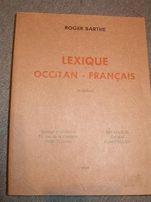 Seller image for LEXIQUE OCCITAN - FRANCAIS for sale by LIBRAIRIE PHILIPPE  BERTRANDY