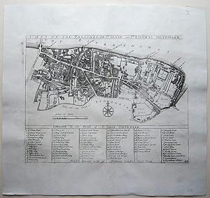 Seller image for A Map of the Parishes of St.Olave and St. Thomas Southwark. for sale by Angelika C. J. Friebe Ltd. - MapWoman