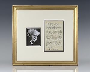 Seller image for David Ben-Gurion Autographed Letter Signed. for sale by Raptis Rare Books