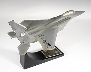 Chuck Yeager Signed Glamorous Glennis III F-15 Aircraft Model.