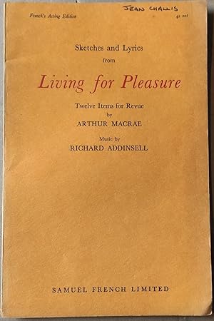 Seller image for Sketches and Lyrics from Living for Pleasure for sale by Shore Books