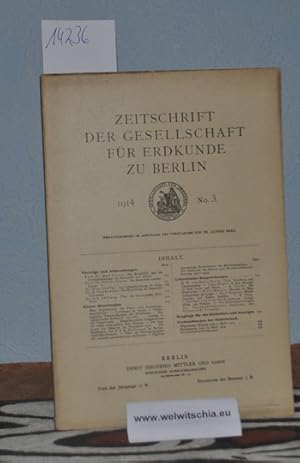 Zeitschrift der Gesellschaft für Erdkunde zu Berlin. No. 3, 1914. / Die Kverksjöll und die Kverkh...