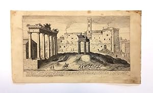 Seller image for Vestigi d una parte del Campidoglio che guarda verso il foro Romano che oggi si dice campo vacchino, due di tanti edifice antichi che ui erano non si vede altro che nel segno. for sale by erlesenes  Antiquariat & Buchhandlung