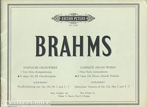 Bild des Verkufers fr Samtliche Orgelwerke: II Opus 122, Elf Choralvorspiele / Complete Organ Works: II. Opus 122, Eleven Chorale Preludes from Complete Organ Works - Edition Peters 63333b zum Verkauf von Whiting Books