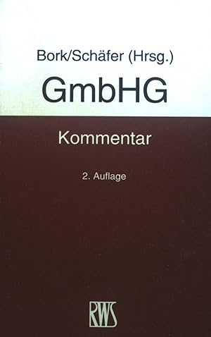 Seller image for GmbHG : Kommentar zum GmbH-Gesetz. for sale by books4less (Versandantiquariat Petra Gros GmbH & Co. KG)