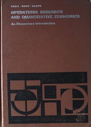 Seller image for Operations research and quantitative economics - an elementary introduction. Economic handbook series. for sale by books4less (Versandantiquariat Petra Gros GmbH & Co. KG)