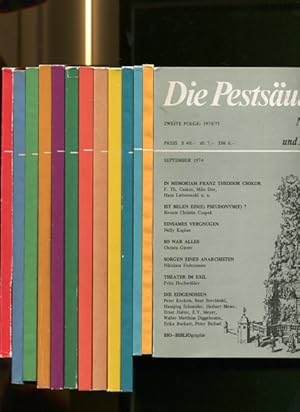 Die Pestsäule. Monatsschrift für Literatur und Kulturpolitik -13 Hefte. Heft 1,2,3,4,5,6,7,8,9,10...