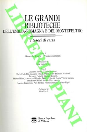 Seller image for Le grandi biblioteche dell'Emilia-Romagna e del Montefeltro. I tesori di carta. for sale by Libreria Piani