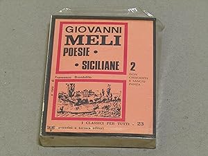 Imagen del vendedor de (a cura di Francesco Bondolillo). Giovanni Meli. Poesie Siciliane 2 a la venta por Amarcord libri