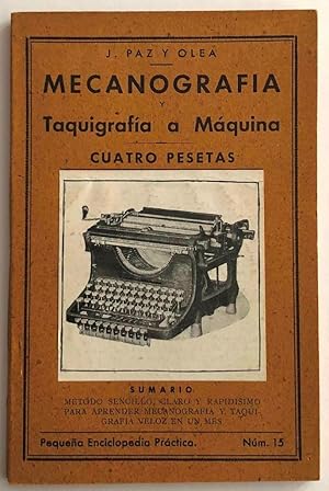 Imagen del vendedor de Mecanografa y Taquigrafa a mquina. Coleccin Pequea Enciclopedia Prctica, n15 a la venta por Il Tuffatore