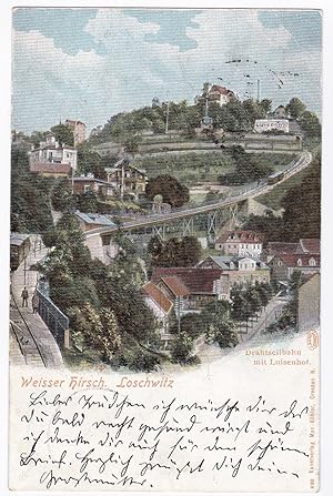 Bild des Verkufers fr Weisser Hirsch, Loschwitz. Drahtseilbahn mit Luisenhof. zum Verkauf von Antiquariat Ruthild Jger