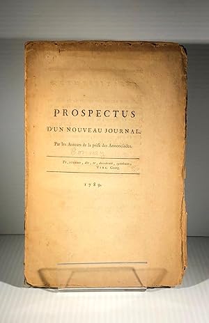 Prospectus d'un nouveau journal 1789