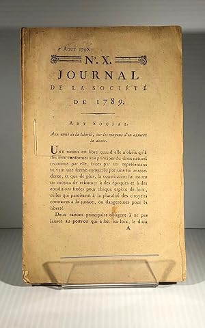 Journal de la Société de 1789. No. X (10). 7 août 1790