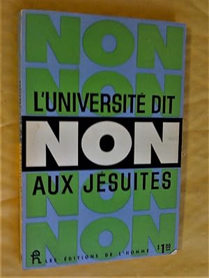 Seller image for L'universit dit non aux jsuites for sale by Claudine Bouvier