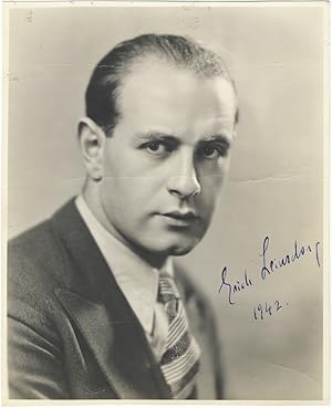 Bild des Verkufers fr Portrait photograph with autograph signature of the noted Austrian-born American conductor dated 1942 zum Verkauf von J & J LUBRANO MUSIC ANTIQUARIANS LLC