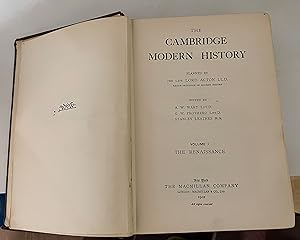 Seller image for The Cambridge Modern History-2 Volumes; Vol 1-The Renaissance for sale by Taylor & Baumann Books, LLC